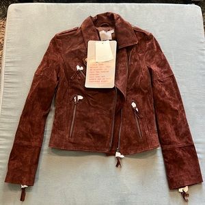 NEW ASOS size small suede moto jacket